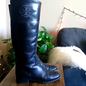 Tory Burch leather black Jackson Riding boots